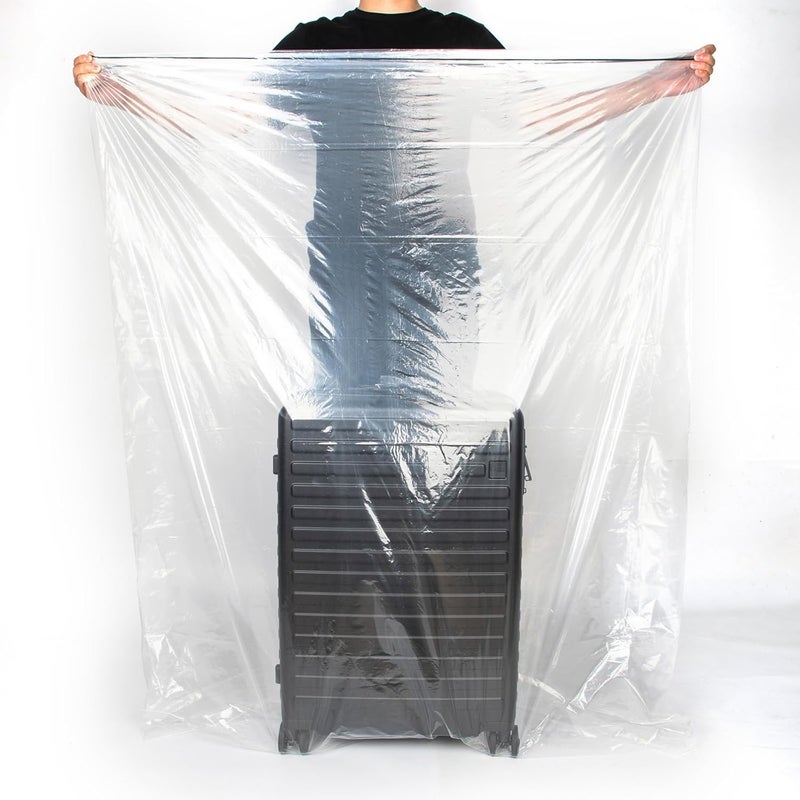 HFKPJRT 40 x 60 Inches Extra Large Clear Drawstring Plastic Storage Bags, Gaint 4.7 Mil Luggage Storage Bags for Suitcase, Stroller, Chair, Kids Bike, Blanket, Plush Toys, Reusable Dust Covers 2Pcs - Image 4
